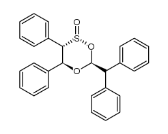 (2R*,3R*,4R*,6R*)-3,4-Diphenyl-6-(diphenylmethyl)-1,5-dioxa-2-thiane-2-oxide结构式
