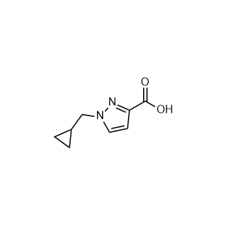 1-(环丙基甲基)-1H-吡唑-3-羧酸结构式