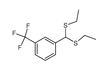 ((3-(trifluoromethyl)phenyl)methylene)bis(ethylsulfane) Structure