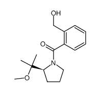 (S)-N-<2-(hydroxymethyl)benzoyl>-2-(1-methoxy-1-methylethyl)pyrrolidine Structure