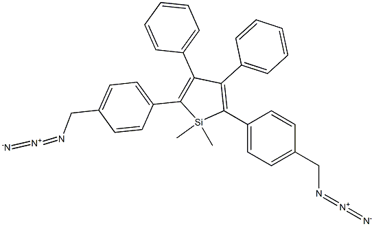 2,5-Bis[4-(azidomethyl)phenyl]-1,1-dimethyl-3,4-diphenyl-1H-silole结构式