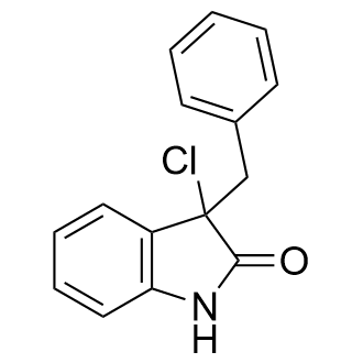 3-苄基-3-氯吲哚-2-酮结构式