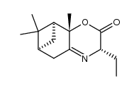 (3S,6S,8S,8aS)-3-ethyl-7,7,8a-trimethyl-3,5,6,7,8,8a-hexahydro-2H-6,8-methanobenzo[b][1,4]oxazin-2-one结构式