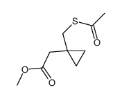 1-[(乙酰基硫代)甲基]-环丙烷乙酸 甲酯结构式