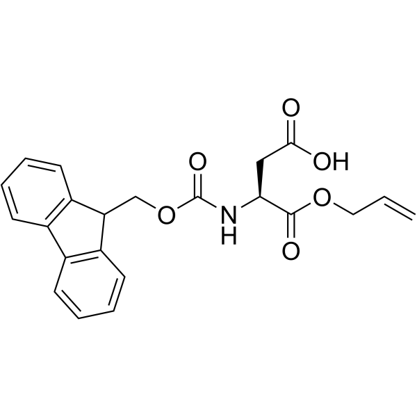 N-(9-芴甲氧羰基)-L-天冬氨酸 alpha-烯丙酯结构式