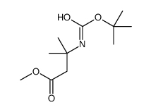 3-(叔丁氧基羰基氨基)-3-甲基丁酸甲酯结构式