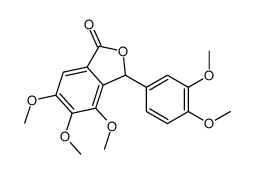 3-(3,4-dimethoxyphenyl)-4,5,6-trimethoxy-3H-2-benzofuran-1-one结构式