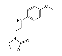 3-(2-((4-methoxyphenyl)amino)ethyl)oxazolidin-2-one Structure
