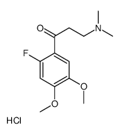 3-(dimethylamino)-1-(2-fluoro-4,5-dimethoxyphenyl)propan-1-one,hydrochloride Structure