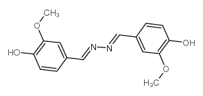 Benzaldehyde,4-hydroxy-3-methoxy-, 2-[(4-hydroxy-3-methoxyphenyl)methylene]hydrazone Structure
