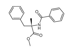 (2S)-2-benzoylamino-2-methyl-3-phenylpropionic acid methyl ester Structure