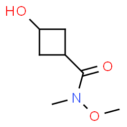 Cyclobutanecarboxamide, 3-hydroxy-N-methoxy-N-methyl-, cis- (9CI) Structure