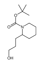 2-(3-羟基丙基)哌啶-1-羧酸叔丁酯结构式
