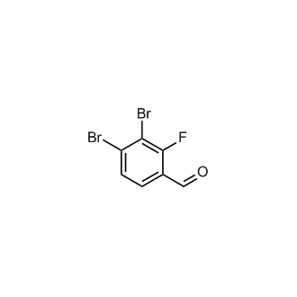 3,4-二溴-2-氟苯甲醛结构式