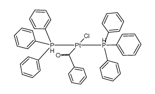 trans-Pt(Cl)[C(O)Ph](PPh3)2结构式