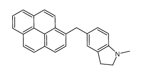1-methyl-5-(pyren-1-ylmethyl)-2,3-dihydroindole Structure