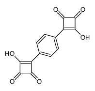 3-hydroxy-4-[4-(2-hydroxy-3,4-dioxocyclobuten-1-yl)phenyl]cyclobut-3-ene-1,2-dione结构式