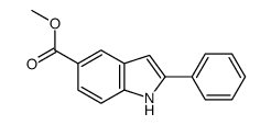 2-苯基-1H-吲哚-5-羧酸甲酯结构式