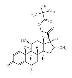 6alpha-fluoro-11beta,17,21-trihydroxy-16alpha-methylpregna-1,4-diene-3,20-dione 21-pivalate结构式