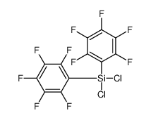 dichloro-bis(2,3,4,5,6-pentafluorophenyl)silane结构式