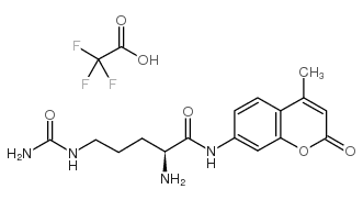 L-瓜氨酸7-氨基-4-甲基香豆素三氟乙酸盐结构式