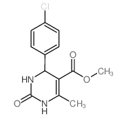 methyl 4-(4-chlorophenyl)-6-methyl-2-oxo-1,2,3,4-tetrahydropyrimidine-5-carboxylate结构式