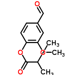 4-Formyl-2-methoxyphenyl 2-methylpropanoate Structure