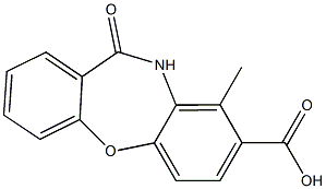 9-methyl-11-oxo-10,11-dihydrodibenzo[b,f][1,4]oxazepine-8-carboxylic acid结构式