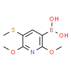2,6-Dimethoxy-3-methylsulfanylpyridine-5-boronic acid Structure