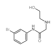 2-(2-羟基乙基氨基)-n-(3-溴苯基)乙酰胺结构式