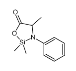 2,2,4-Trimethyl-3-phenyl-1-oxa-3-aza-2-silacyclopentan-5-one Structure