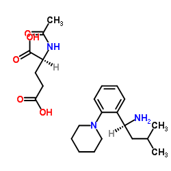 (S)-3-甲基-1-[2-(1-哌啶基)苯基]丁胺.N-乙酰-L-谷氨酸盐图片