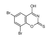 6,8-Dibromo-2-thio-2H-1,3-benzoxazine-2,4(3H)-dione结构式