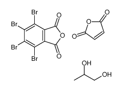 4,5,6,7-四溴-1,3-异苯并呋喃二酮与2,5-呋喃二酮和1,2-丙二醇的聚合物结构式