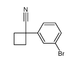 1-(3-溴苯基)环丁烷-1-甲腈结构式