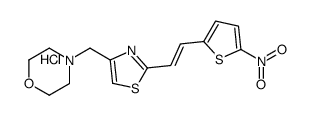 4-[[2-[(E)-2-(5-nitrothiophen-2-yl)ethenyl]-1,3-thiazol-4-yl]methyl]morpholine,hydrochloride Structure
