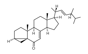 3α,5-cyclo-24R-methyl-5α-cholesta-7,22-dien-6-one Structure
