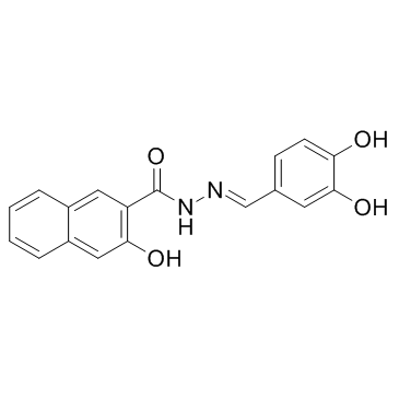 3-羟基-萘-2-羧酸(3,4-二羟基-亚苄基)-酰肼结构式