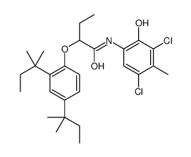 2-[2,4-Bis(tert-pentyl)phenoxy]-N-(3,5-dichloro-2-hydroxy-p-tolyl)butyramide Structure