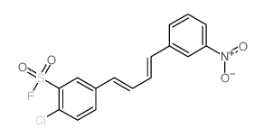 Benzenesulfonylfluoride, 2-chloro-5-[4-(3-nitrophenyl)-1,3-butadien-1-yl]-结构式