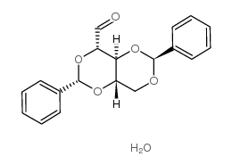 2,4:3,5-二-O-亚苄基-醛基-D-核糖水合物结构式