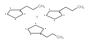 三(正丙基环戊二烯基)钇结构式