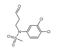 N-(3,4-dichlorophenyl)-N-(3-oxopropyl)methanesulfonamide结构式