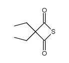 3,3-diethyl-thietane-2,4-dione结构式
