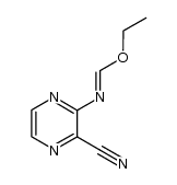 2-ethoxymethyleneamino-3-cyanopyrazine结构式