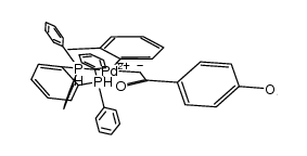 Pd(1,2-bis(diphenylphosphino)benzene)(C6H4-2-CH3)(CH2C(O)C6H4-4-OCH3) Structure