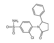 3-Chloro-4-(2-oxo-5-phenyl-1-pyrrolidinyl)benzenesulfonamide结构式