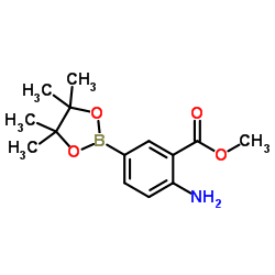 4-氨基-3-甲氧羰基苯硼酸频哪醇酯结构式