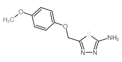 5-((4-METHOXYPHENOXY)METHYL)-1,3,4-THIADIAZOL-2-AMINE structure