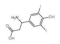 3-氨基-3-(3,5-二碘-4-羟基苯基)丙酸结构式